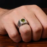 انگشتر زبرجد مردانه کد 31291