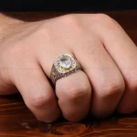 انگشتر آکوامارین مردانه کد 31303