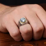 انگشتر موزانایت مردانه کد 31305