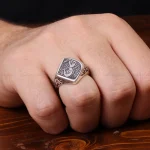 انگشتر نقره مردانه کد 31308