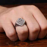 انگشتر نقره مردانه کد 31309