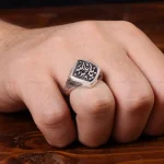 انگشتر نقره مردانه کد 31312