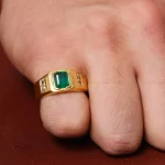 انگشتر زمرد مردانه کد 31317