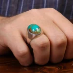 انگشتر فیروزه شجری مردانه کد 31465