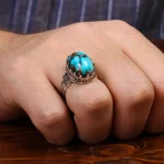 انگشتر فیروزه شجری مردانه کد 31473