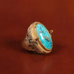 انگشتر فیروزه شجری مردانه کد 31681