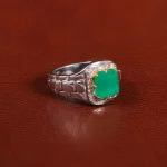 انگشتر زمرد مردانه کد 31685