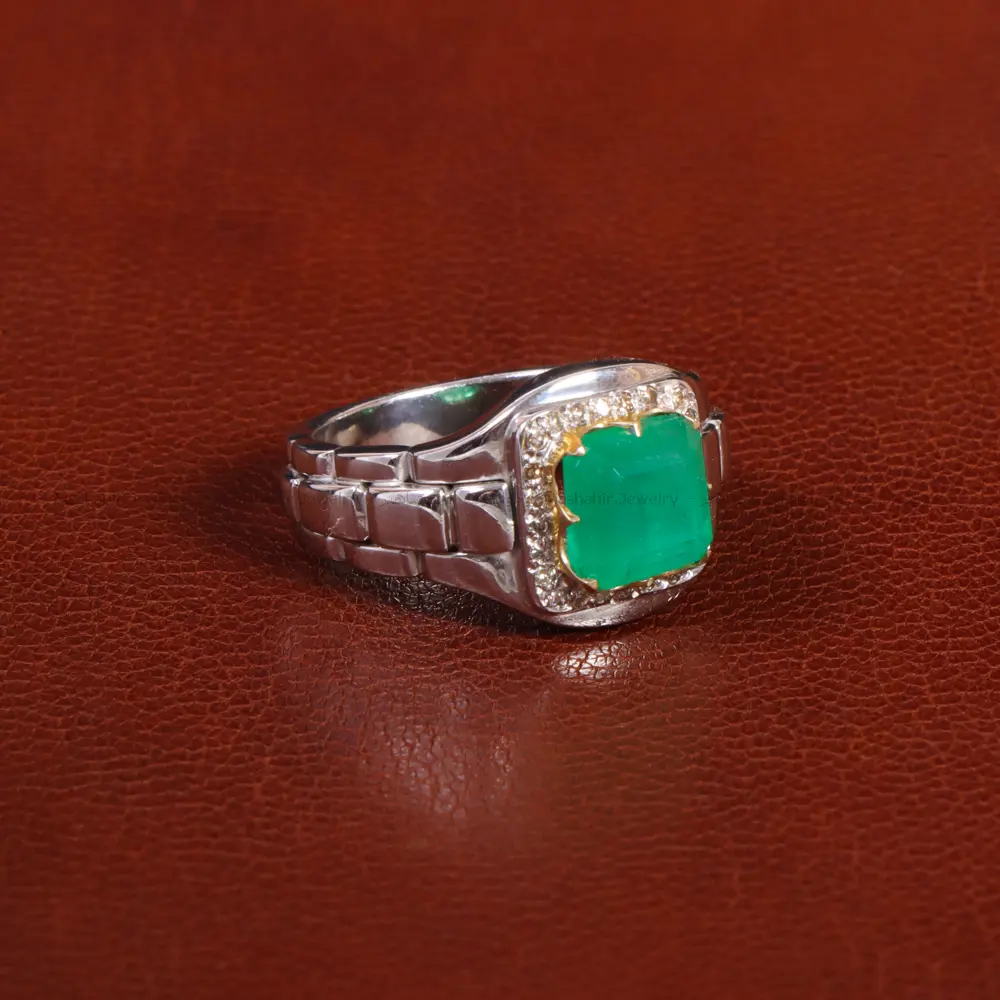 انگشتر زمرد مردانه کد 31685