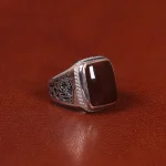 انگشتر عقیق مردانه کد 31697