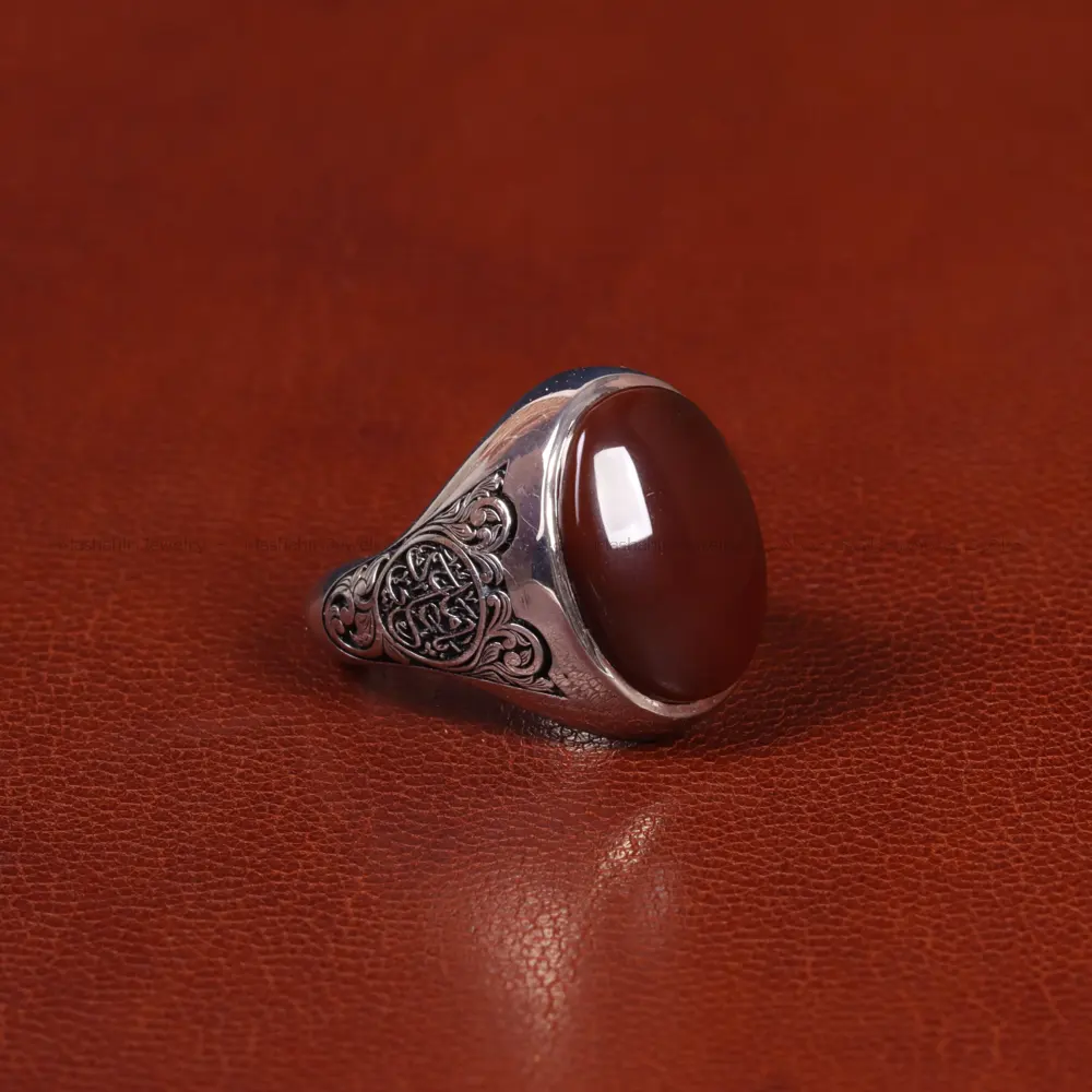 انگشتر عقیق مردانه کد 31700