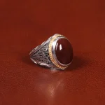 انگشتر عقیق مردانه کد 31703