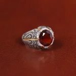 انگشتر گارنت مردانه کد 31718