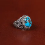 انگشتر فیروزه شجری مردانه کد 31721