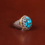 انگشتر فیروزه شجری مردانه کد 31729