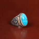 انگشتر فیروزه شجری مردانه کد 31733