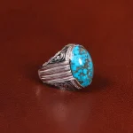 انگشتر فیروزه شجری مردانه کد 31734