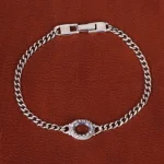 دستبند نقره مردانه کد 31736