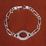 دستبند نقره مردانه کد 31738