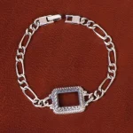 دستبند نقره مردانه کد 31740