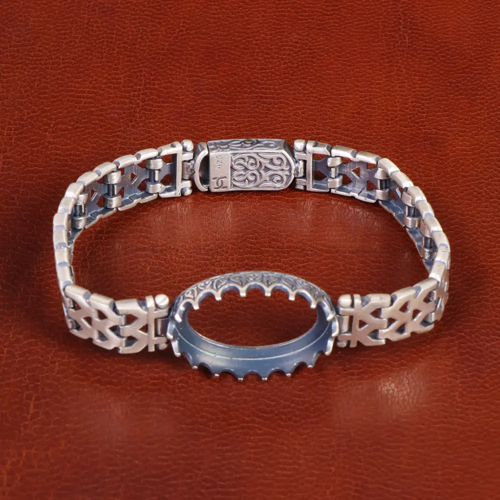 دستبند نقره مردانه کد 31750