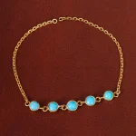 دستبند فیروزه زنانه کد 31757