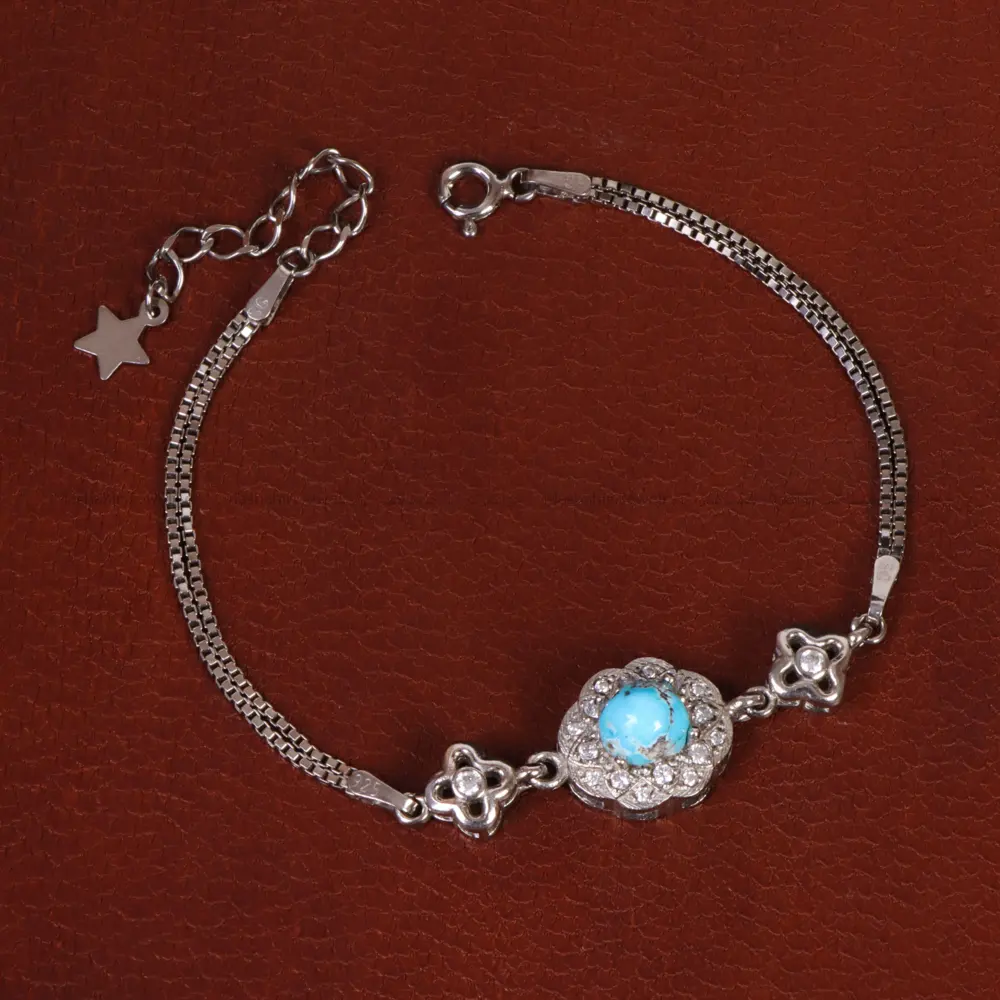 دستبند فیروزه زنانه کد 31760