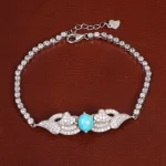 دستبند فیروزه زنانه کد 31761