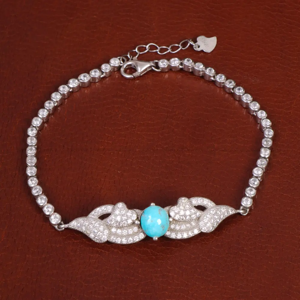 دستبند فیروزه زنانه کد 31761