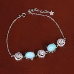دستبند فیروزه زنانه کد 31762