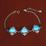 دستبند فیروزه زنانه کد 31763