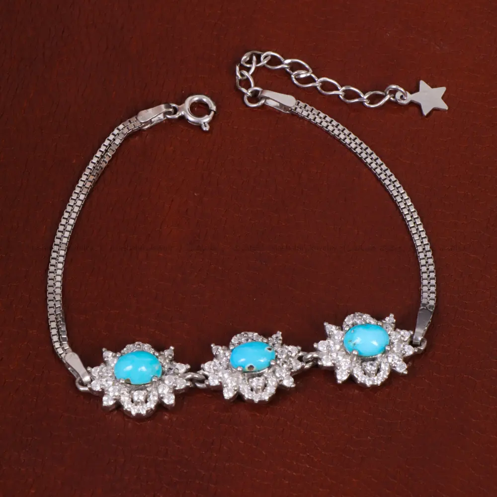 دستبند فیروزه زنانه کد 31764