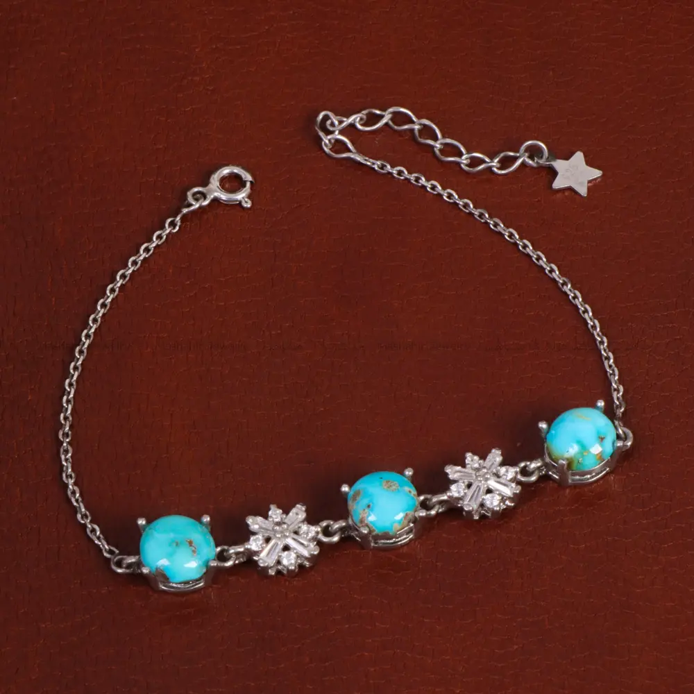 دستبند فیروزه زنانه کد 31767