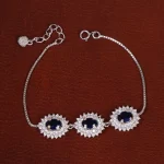 دستبند طرح یاقوت کبود زنانه کد 31772