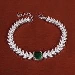دستبند طرح زمرد زنانه کد 31777