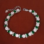 دستبند طرح زمرد زنانه کد 31778