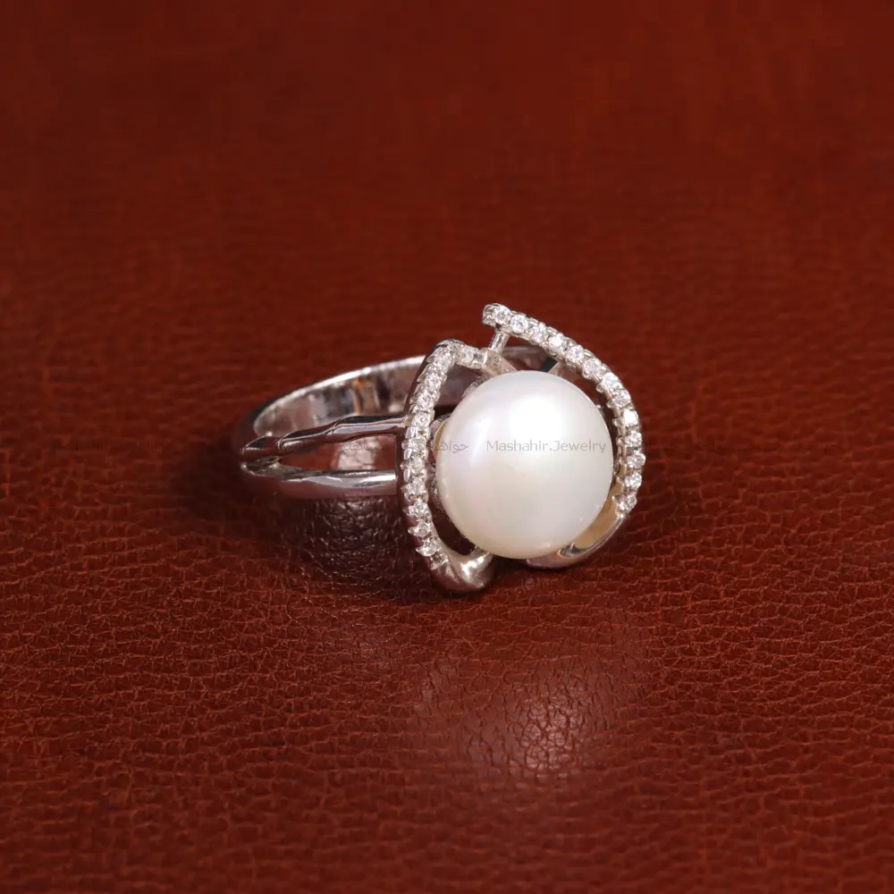 انگشتر طرح مروارید زنانه کد 31779