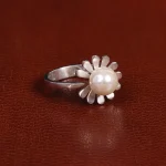 انگشتر طرح مروارید زنانه کد 31781