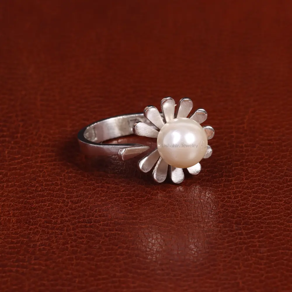 انگشتر طرح مروارید زنانه کد 31781