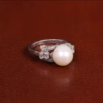 انگشتر طرح مروارید زنانه کد 31784