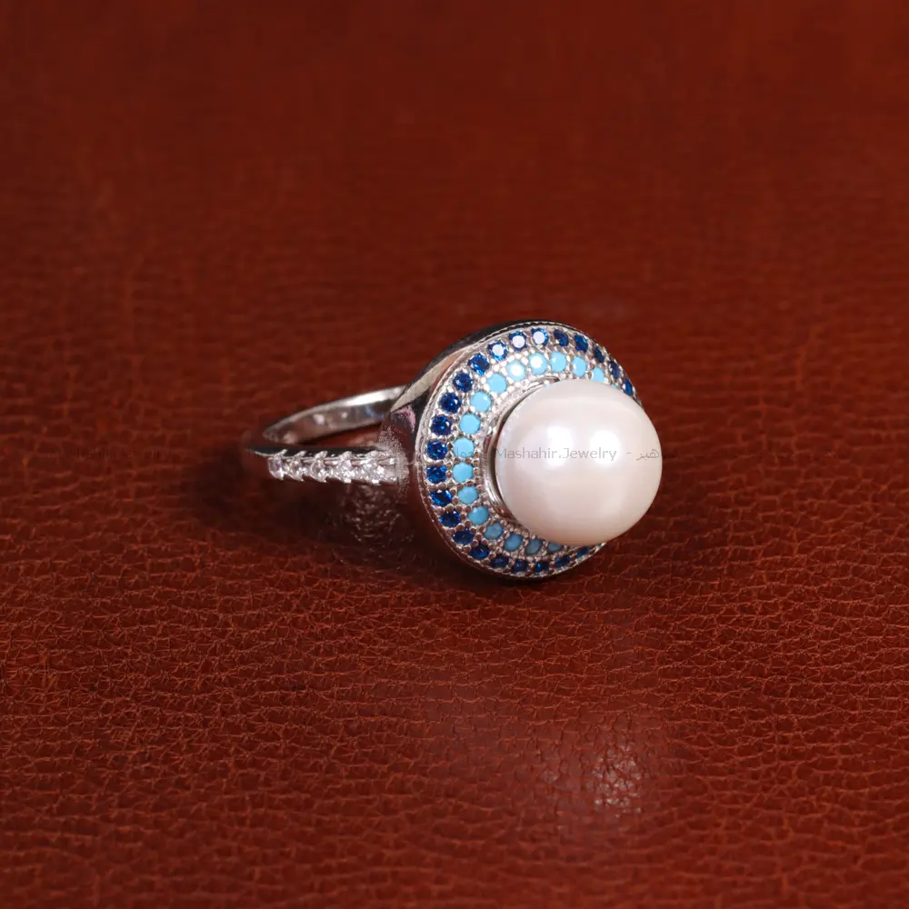انگشتر طرح مروارید زنانه کد 31785