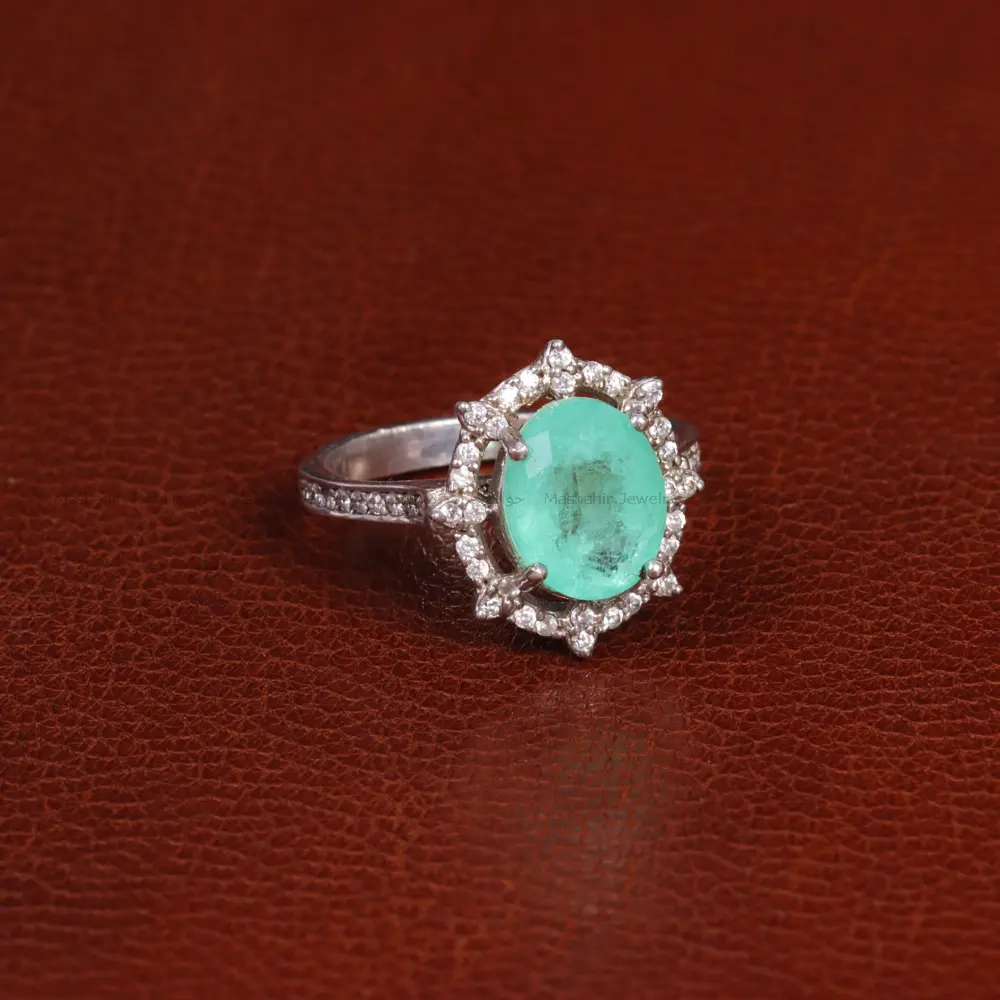 انگشتر زمرد زنانه کد 31800