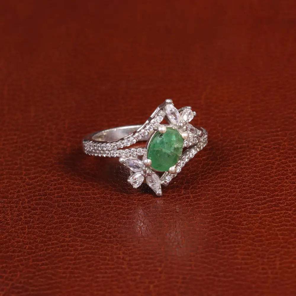 انگشتر زمرد زنانه کد 31801