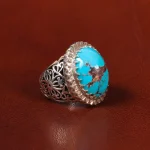 انگشتر فیروزه شجری مردانه کد 31810