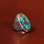 انگشتر فیروزه شجری مردانه کد 31812