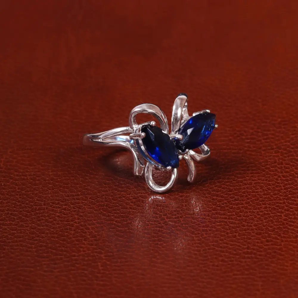 انگشتر طرح یاقوت کبود زنانه کد 31820