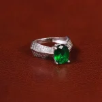 انگشتر طرح زمرد زنانه کد 31823