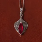 گردنبند یاقوت سرخ زنانه کد 31856