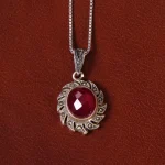 گردنبند یاقوت سرخ زنانه کد 31857