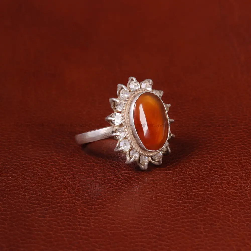 انگشتر عقیق زنانه کد 31903