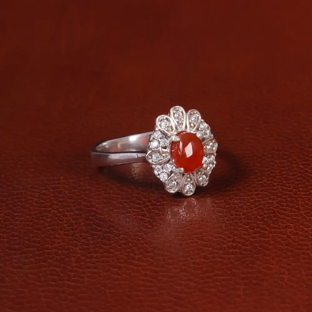 انگشتر عقیق زنانه کد 31911